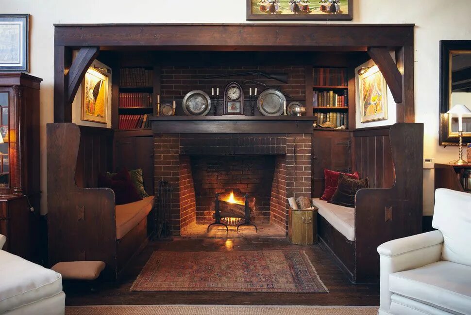 There is a an fireplace
