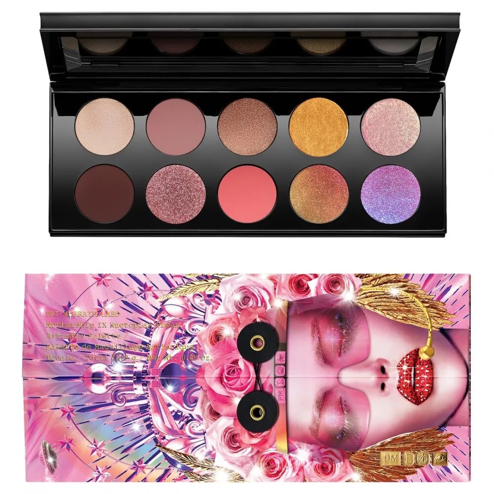 Тени pat. Палетка теней ПЭТ МАКГРАТ. Pat MCGRATH палетка теней. Pat MCGRATH Labs Mothership IX: huetopian Dream Palette. ПЭТ МАКГРАТ 10 палетка.