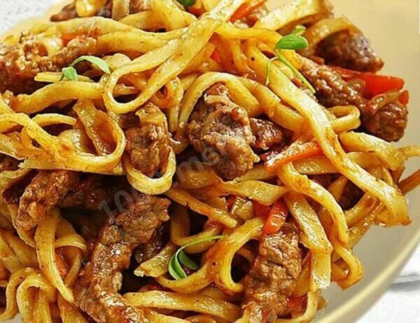 Лапша с мясом фото Лапша с мясом и овощами рецепт фото пошагово и видео Рецепт Национальная еда, Ку