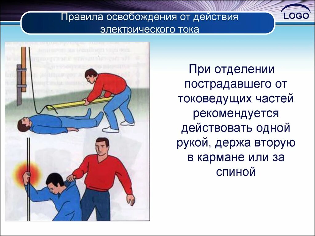 Освобождение пострадавшего от воздействия электрического тока. Правило освобождения от действия электрического тока пострадавшего. Порядок освобождения пострадавшего от действия Эл. Тока. Правила освобождения пострадавшего от действия электрического. Освобождение человека от электрического тока.