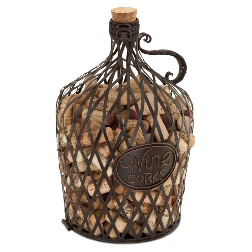 Ваза под пробки. Vintage wine jug cork cage. емкость для винных пробок. бутыль для пробок от вина. ваза для винных пробок.
