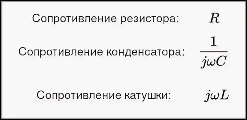 Сопротивления на резонансной частоте