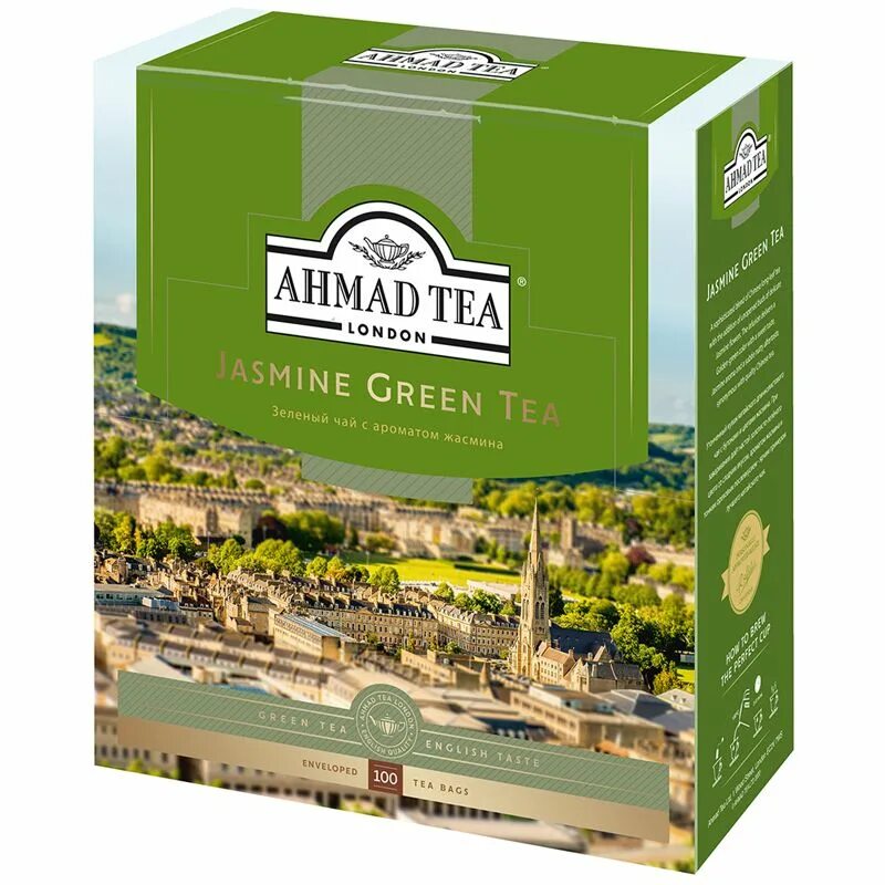 Чай в пакетиках инструкция. Чай Ахмад зеленый с жасмином 100 пак. Чай Ахмад Теа 100 пакетиков. Чай Ahmad Tea Jasmine Green Tea зеленый байховый мелкий с жасмином, 2г х 100шт. Ahmad Tea зеленый чай с жасмином 100шт.