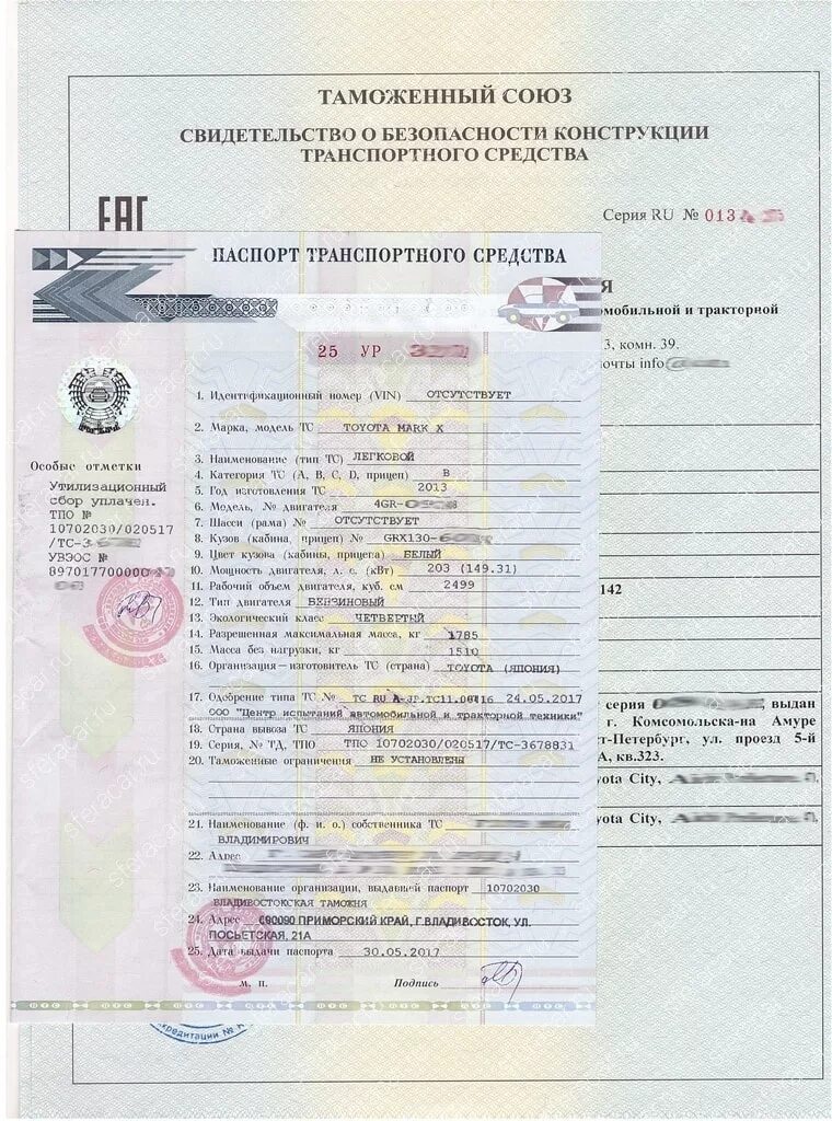 Авто под полную пошлину. Сбктс на автомобиль. свидетельство о безопасности конструкции тс. глонасс в птс. сбктс птс.
