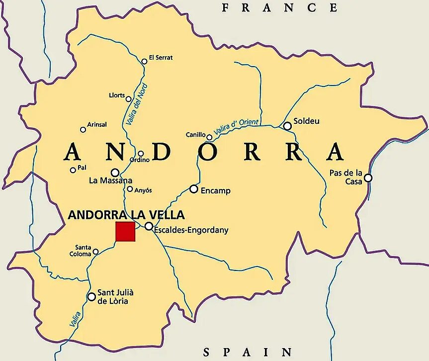 Андорра какая страна. Андорра политическая карта. Где находится Андорра на карте Европы. Андорра границы на карте.