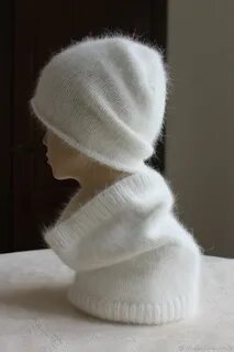 Снуд из пуха норки спицами описание