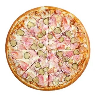 Пицца с колбасой грибами огурцами