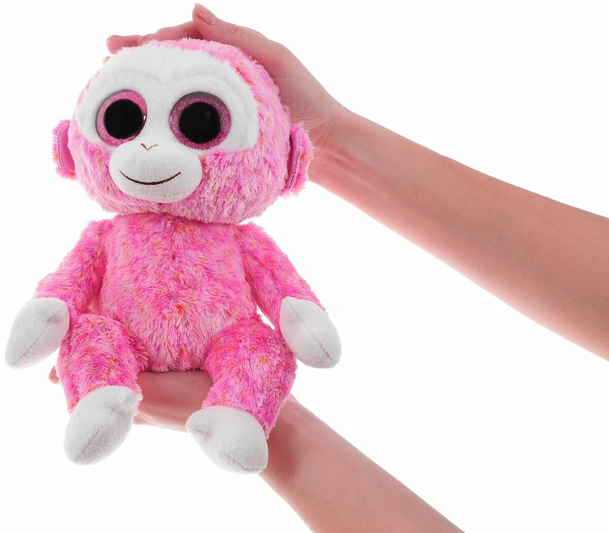 Розовая обезьяна. Мягкая игрушка "обезьянка". Розовая обезьяна игрушка. Игрушка обезьянка мягкая с блестящими глазами. Обезьянок игрушечных мягких розовых.
