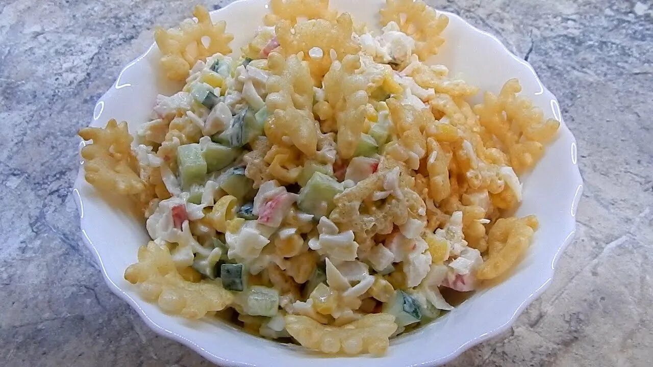 Рецепт салата чипсы кукуруза