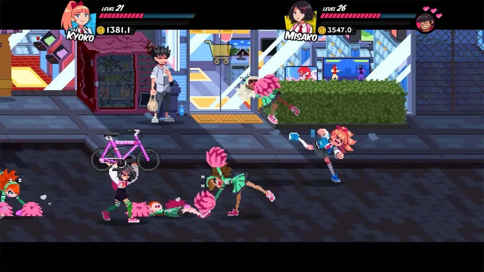 Beat'em up «River City girls». Игра Ривер Сити герлз. Аркады для девочек. Пиксельная игра про девочку. Драки девушек игра