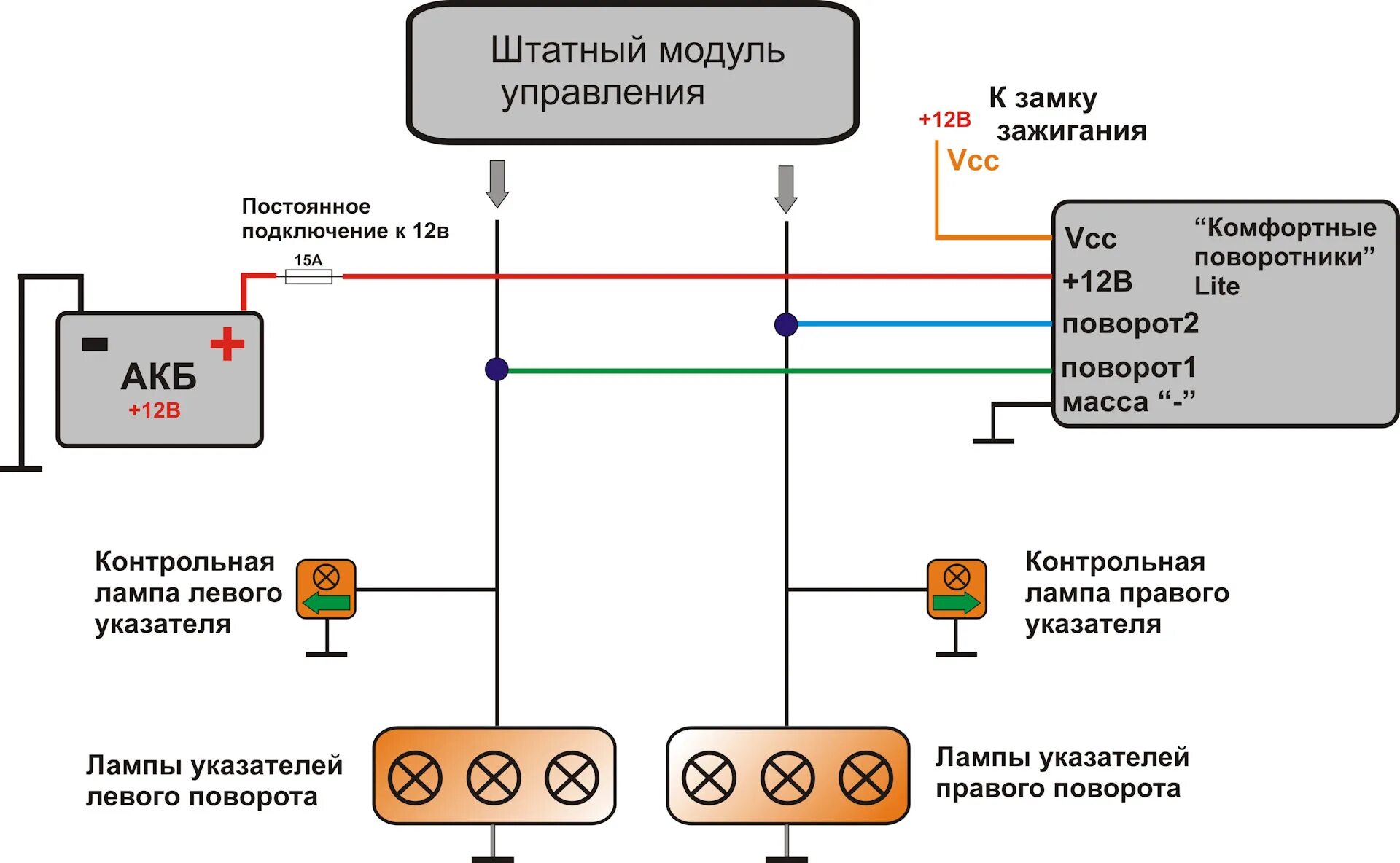 Поворотники работа. Удлинитель поворотов схема подключения. Схема подключения сигнала поворотов Приора. Комфортные поворотники схема подключения.