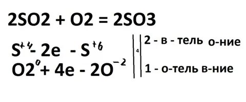 Уравнение 2so2 o2 2so3