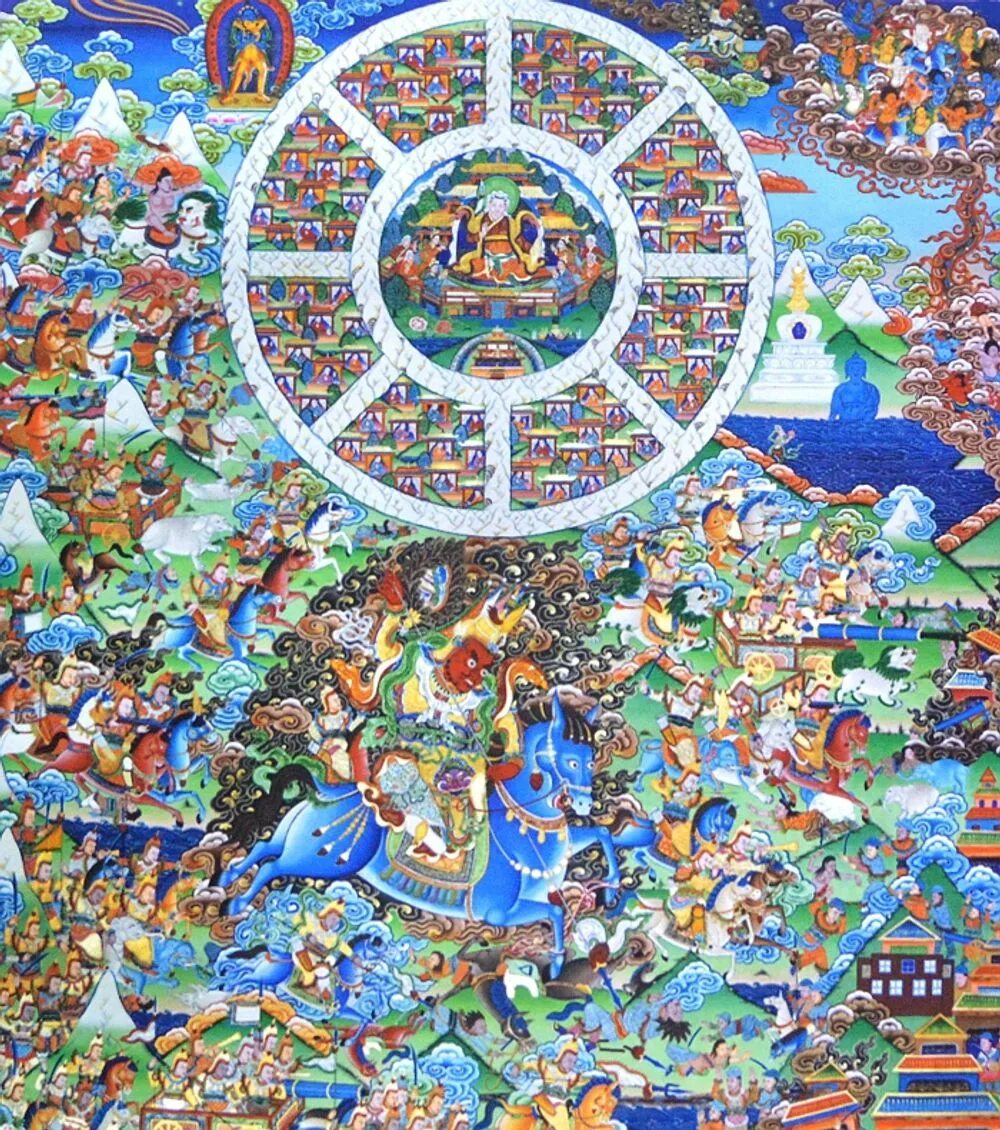 Легендарные государства. Тханка Шамбала. Тибетская живопись тханка. Шамбала Тибет. Шамбала буддизм.