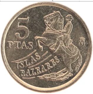 Монета испании 5 песет