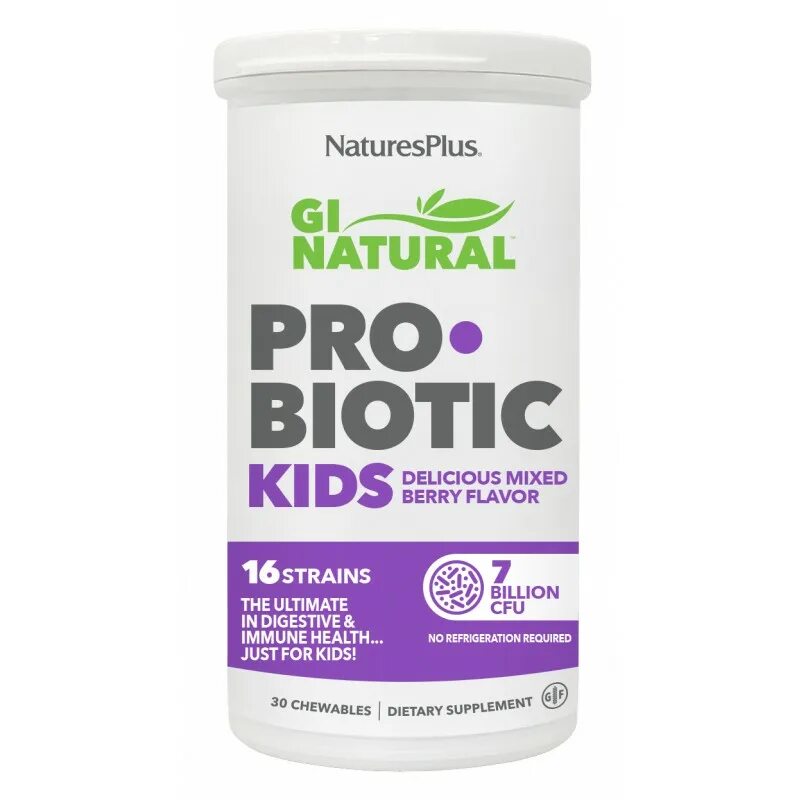 Натуре плюс. Natures Plus Probiotic Kids (30chewables). Женский пробиотик gi natural. Жевательные пробиотики.