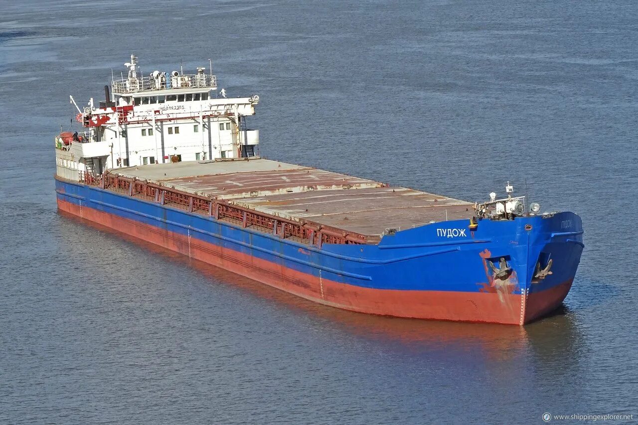 General Cargo судно. Сухогруз (General Cargo ship. Судно Пудож. Pudozh судно.