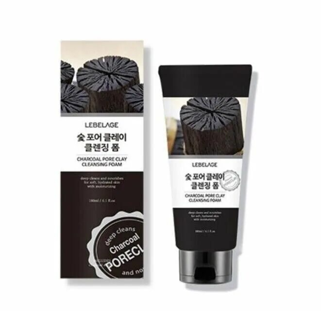 Lebelage Charcoal Cleansing Foam. Пенка для умывания с углем, 100мл, Lebelage. Lebelage пенка для умывания с углем / Charcoal Cleansing Foam, 100 мл. Lebelage пенка для умывания с древесным углем - Charcoal Pore Clay Cleansing Foam, 180мл. Cleansing charcoal