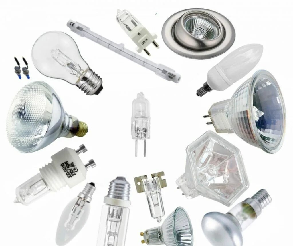 Тип цоколя led ламп. Электроосветительные приборы (типы ламп). типы галогеновых ламп. светильник &quot;лампочка&quot;. галогеновые лампочки.
