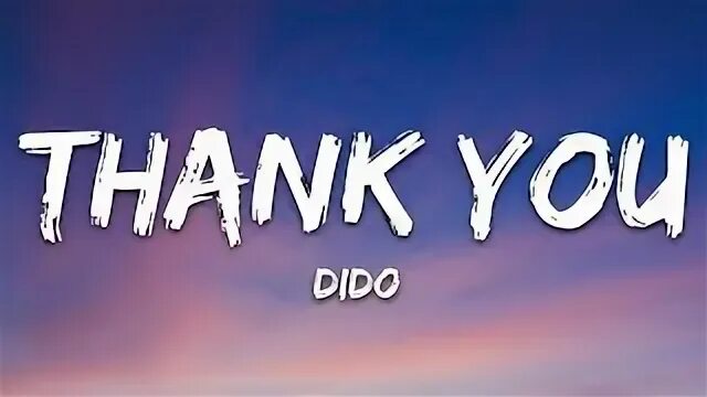 Dido thank you mp3