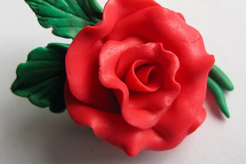Лепка цветов из глины. Цветы из пластилина. Лепка розы из полимерной глины.