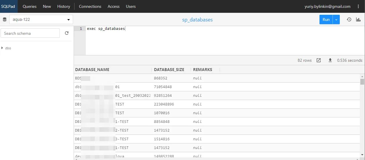 Sp databases. Sp databases