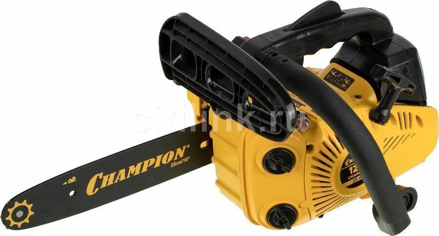 Бензиновая пила champion 125t-10. Бензопила champion 125t-10. Бензопила champion 125t-10"-3/8-1,3-40е (0,7квт 25,4см³ 3,2кг). Цепная бензиновая пила champion 125t-10. Мини бензопила чемпион 125т.
