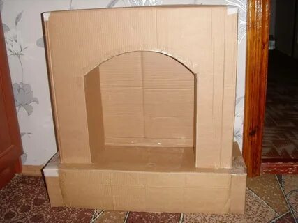 Камины из коробок на новый