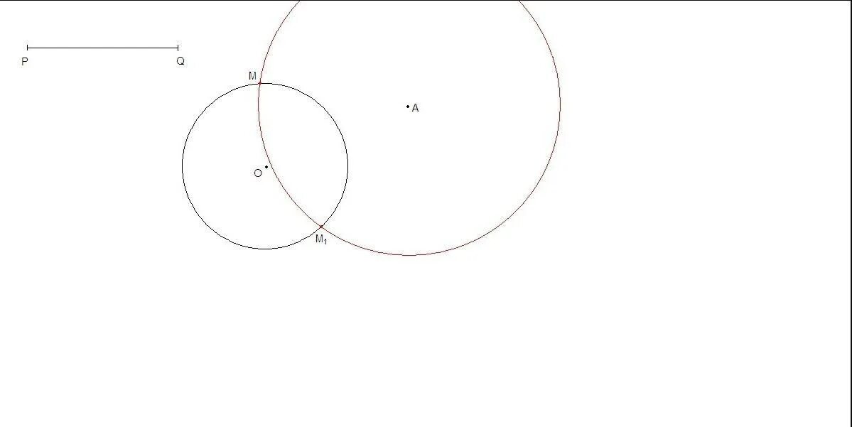 Рисунок из отрезков и окружности. Условие пересечения окружностей. Постройте две окружности равного радиуса с центрами в концах отрезка. Пересечение кругов. Постройте динамические модели окружности с центрами в точках.
