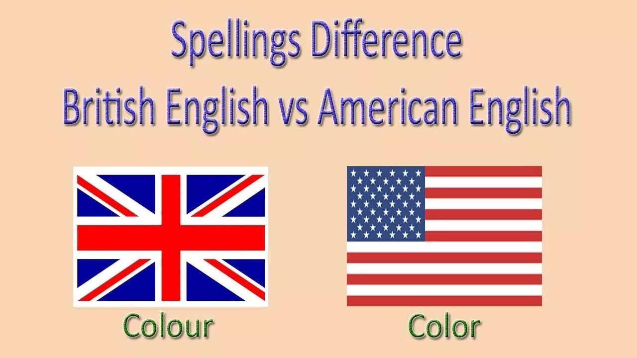 Differences between english and american
