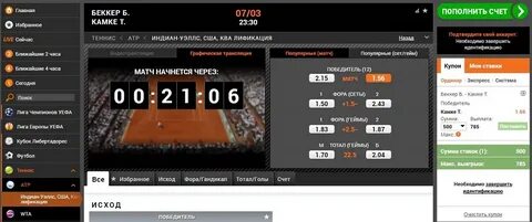 Счет 6 6 в теннисе