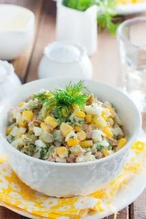 Салат из кукурузы консервированной огурцом