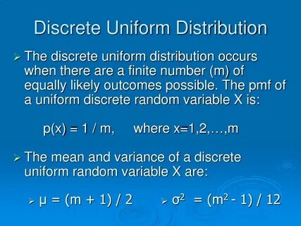 Uniform real distribution