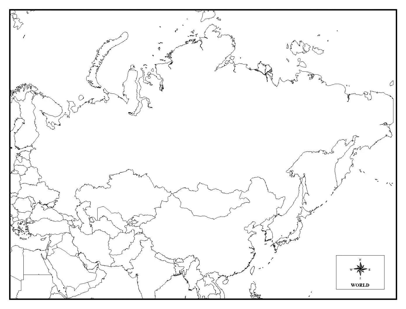 Карта пустая для заполнения