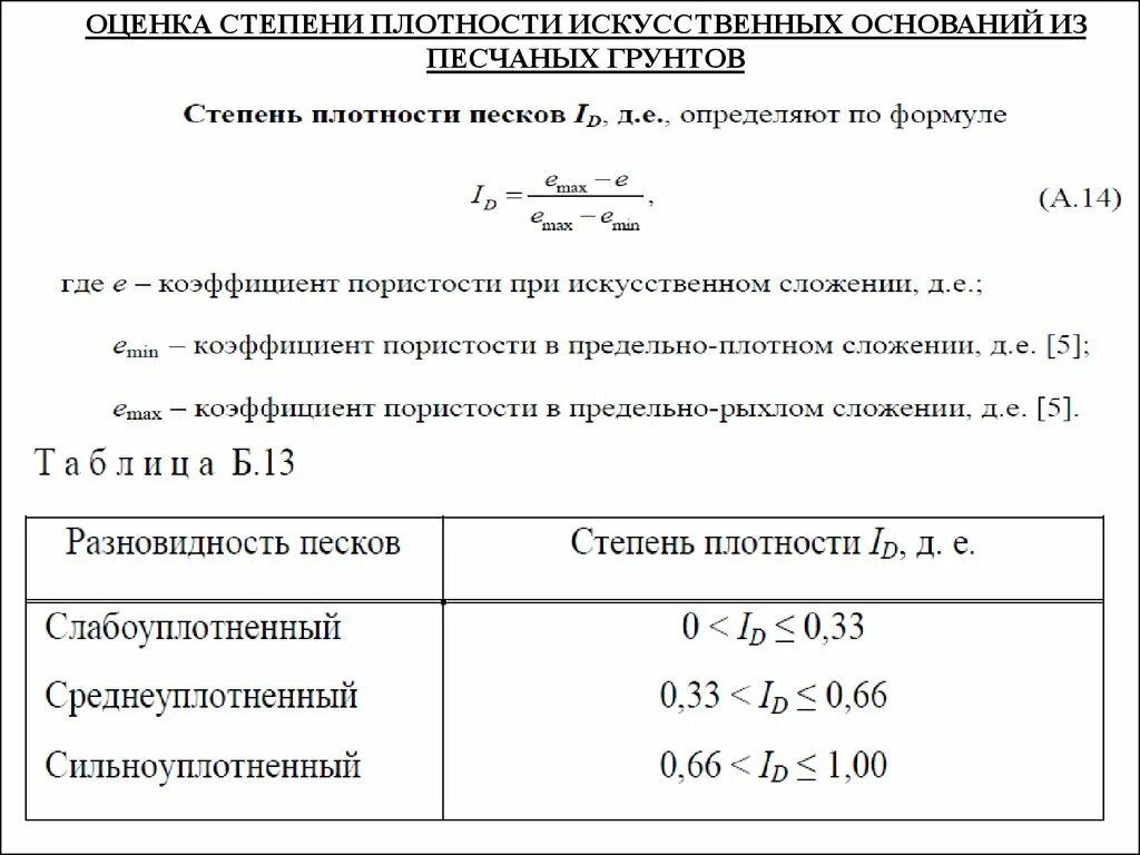 Определение максимальной плотности. Плотность грунта 1.6. Вычисление коэффициента пористости грунта. Степень влажности грунта таблица. Классификация песчаных грунтов по плотности.