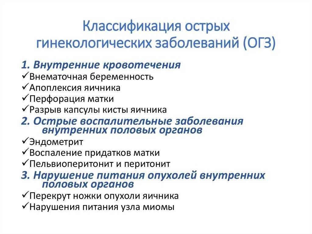 Гинекология патология