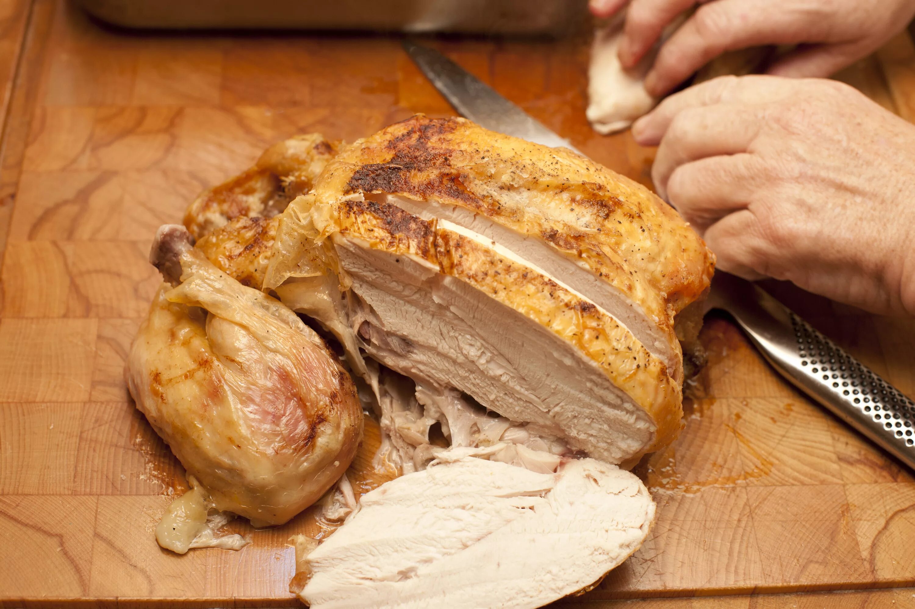 Sliced through