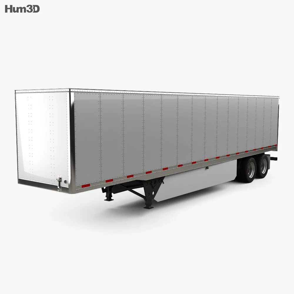 3d trailer. Trailer lowboy rear dolly. Engen модель прицепа: 3pv-270-lsh. 3d trailer. Van 53 ft.