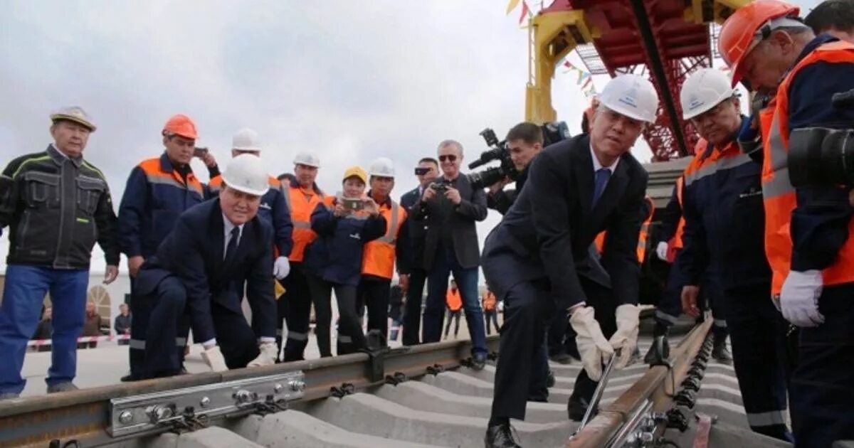 Железная дорога Казахстан. Строительство железной дороги в Казахстане. Открытие объекта строительства. Строительство вторых путей.