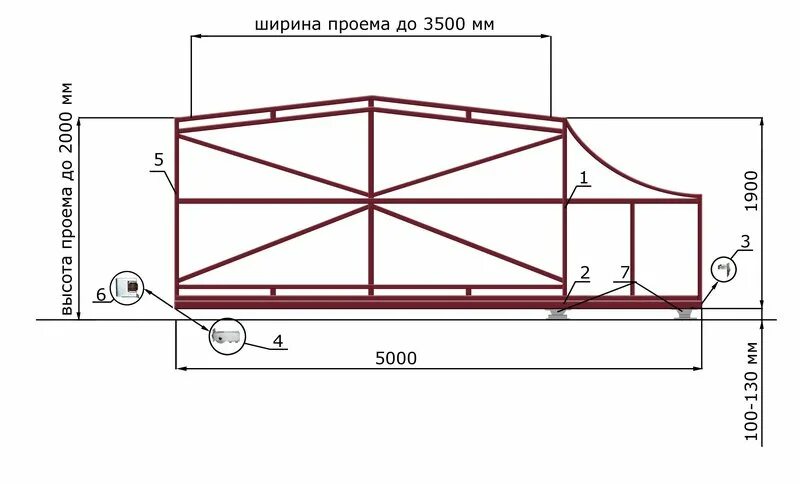 Купить ворота 5 метров. Чертеж откатных ворот 3.5 метра. Чертеж откатных ворот 4.5 метра. Чертеж откатных ворот 4м. Откатные ворота чертеж на 5 метров.