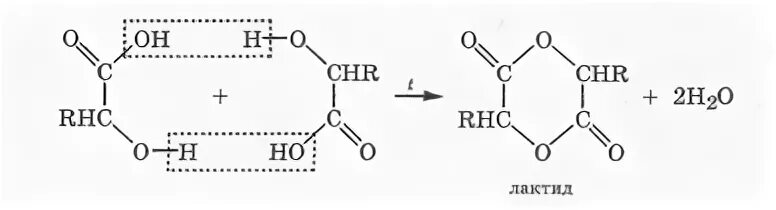 Гидролиз лактида. Лактид молочной кислоты формула. Молочная кислота образование лактидов. Схема образования лактида. Гликолевая кислота с образованием лактидов.