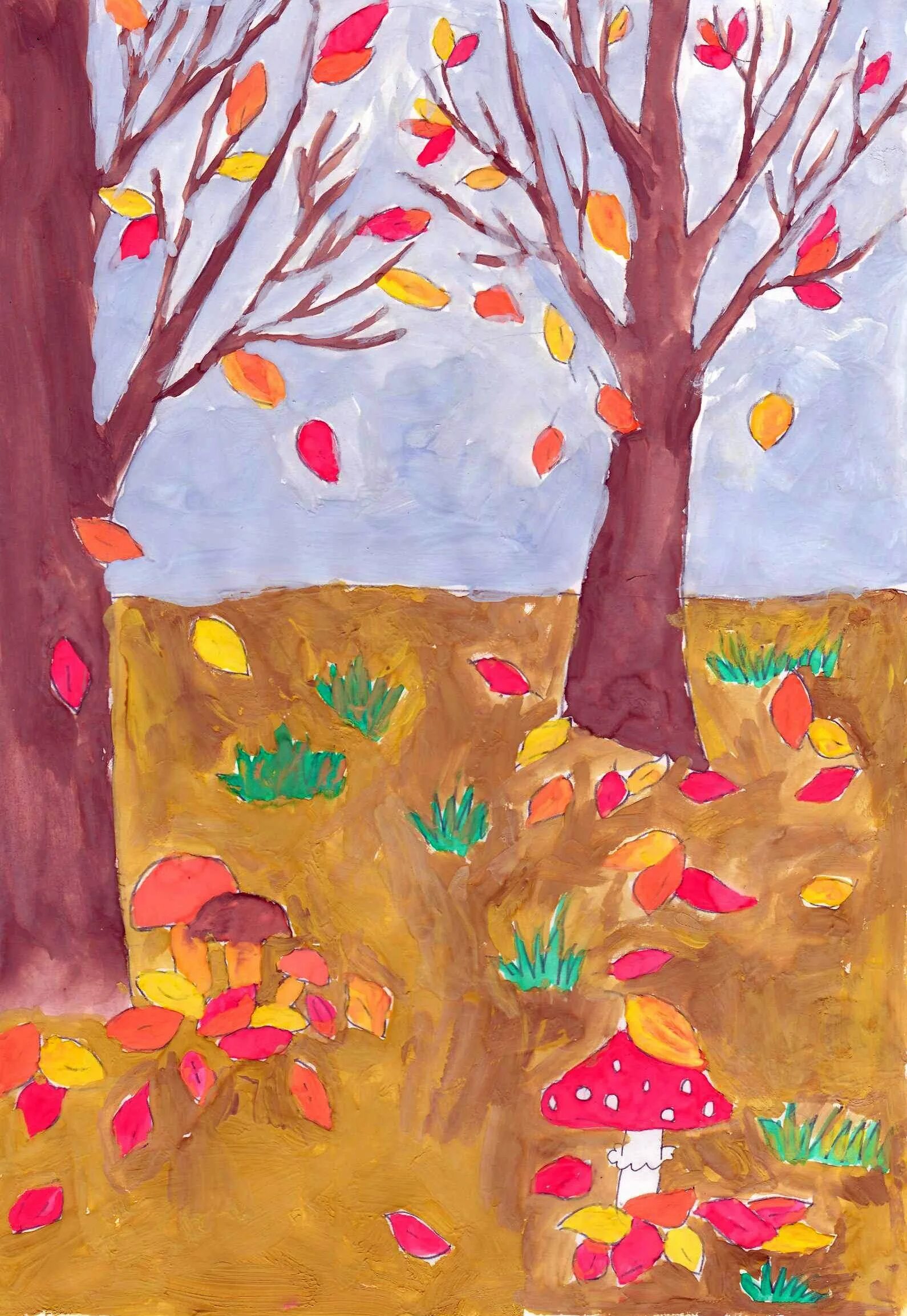 Осень картинки пошагово. Осенние рисунки. Осень рисунок для детей. Детский рисунок на тему осень. Рисунок осень 2 класс.