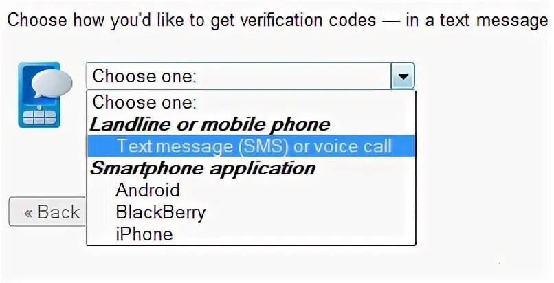 Verification code via Voice Call. Method verification