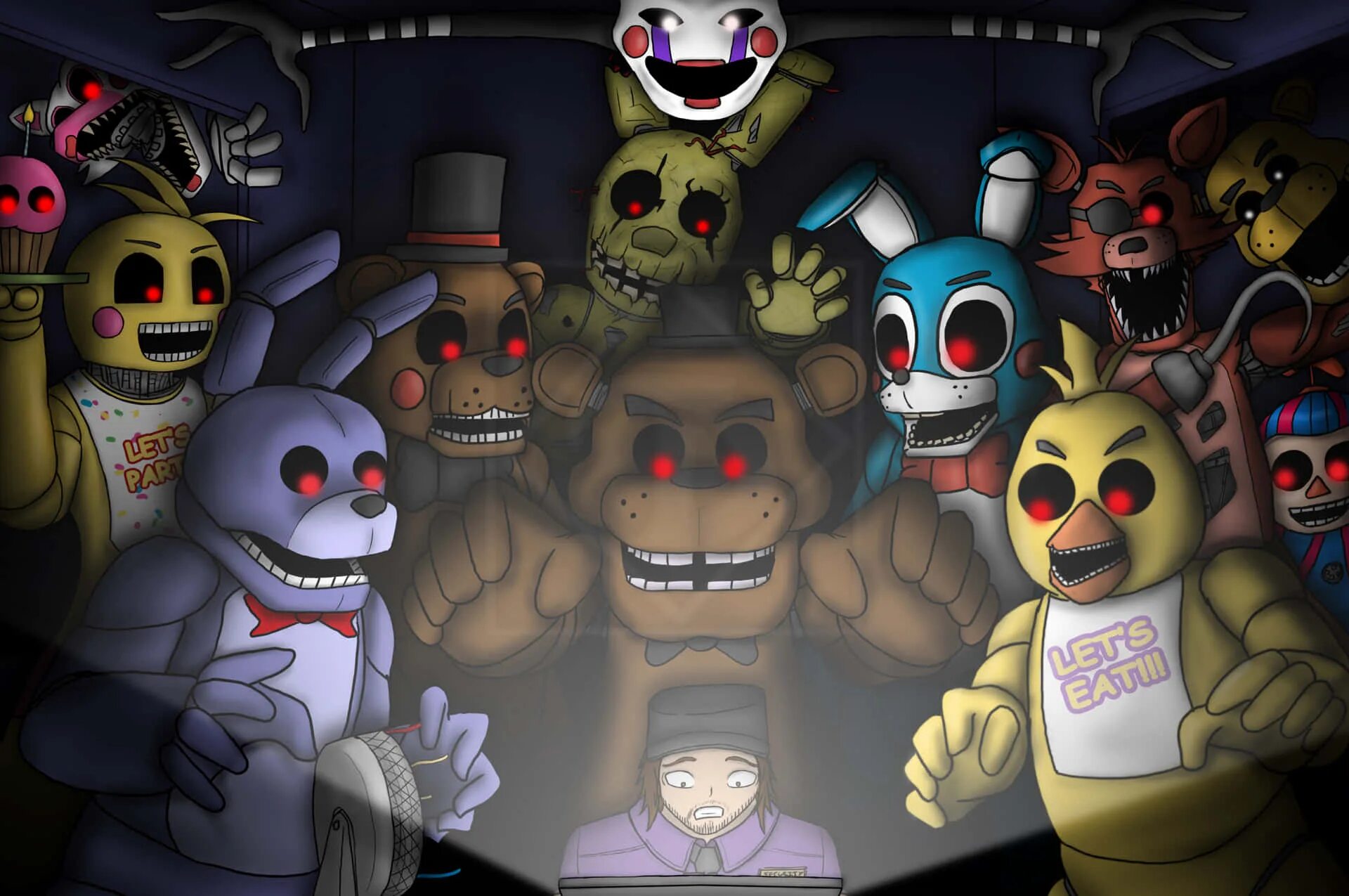 Five nights at freddy s. Фредди бонни и чика. Аниматроники фнаф 1 фредди бонни чика фокси. Фредди фазбер. Five night i.