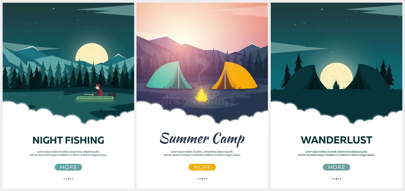 Summer Camping time постеры.