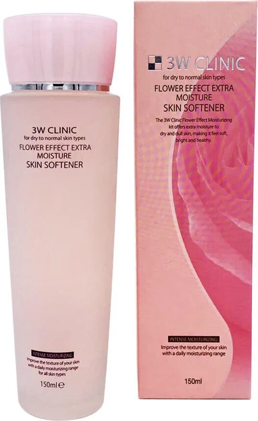 Глубокоувлажняющий тоник для лица 3w Clinic Flower Effect Extra Moisture Skin Softener 150 мл. 3w Clinic Flower Effect Extra Moisturizing Softener. 3w Clinic Flower Effect Extra Moisturizing Emulsion эмульсия для лица. Тоник для лица увлажняющий 150 мл Flower Effect Extra от бренда 3w Clinic.