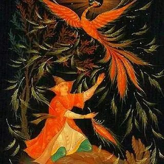 Прилетела жар птица села на яблоню