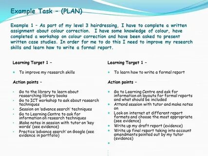 Report writing example