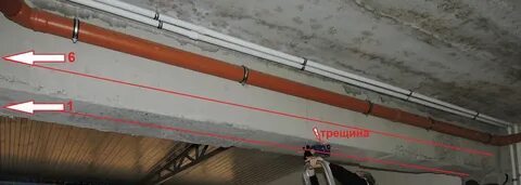 Трещины в балке
