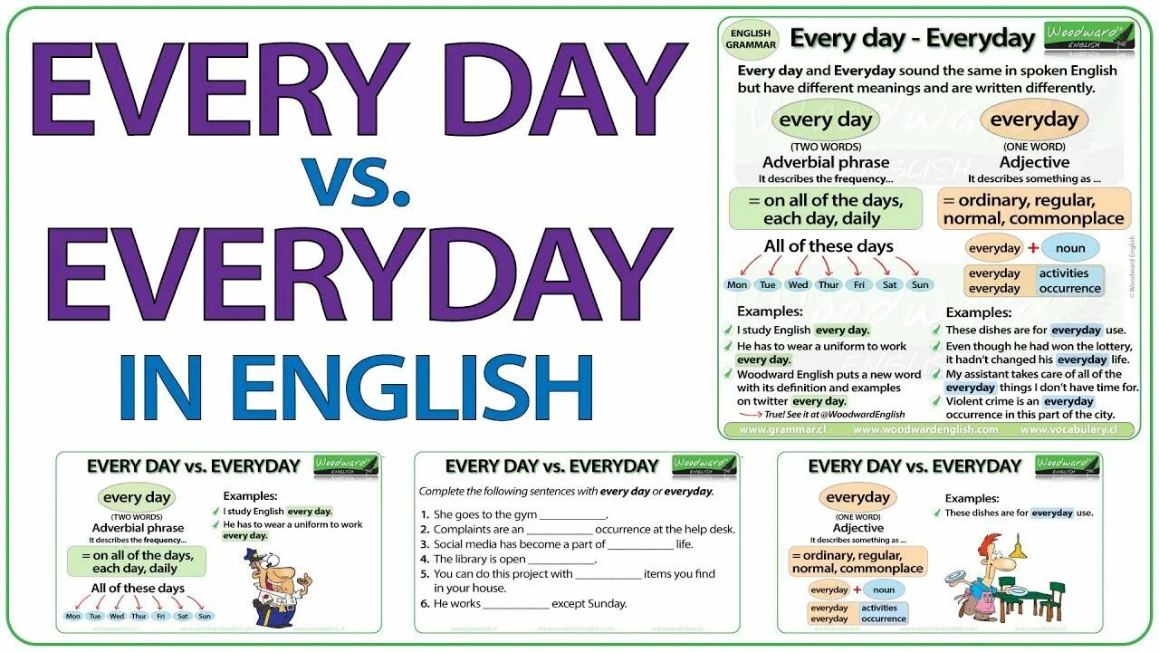 Переведи every. Each every all разница. every day и everyday разница. everyday english. every day english.