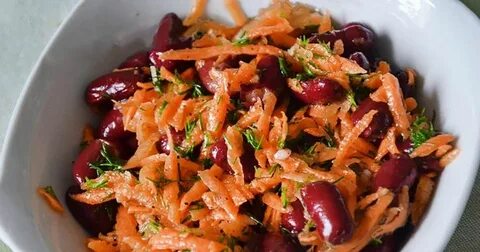 Корейская морковь печень фасоль